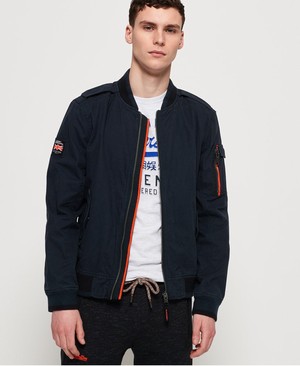 Superdry Rookie Duty Bomber Férfi Kabát Sötétkék | ADWMX4921